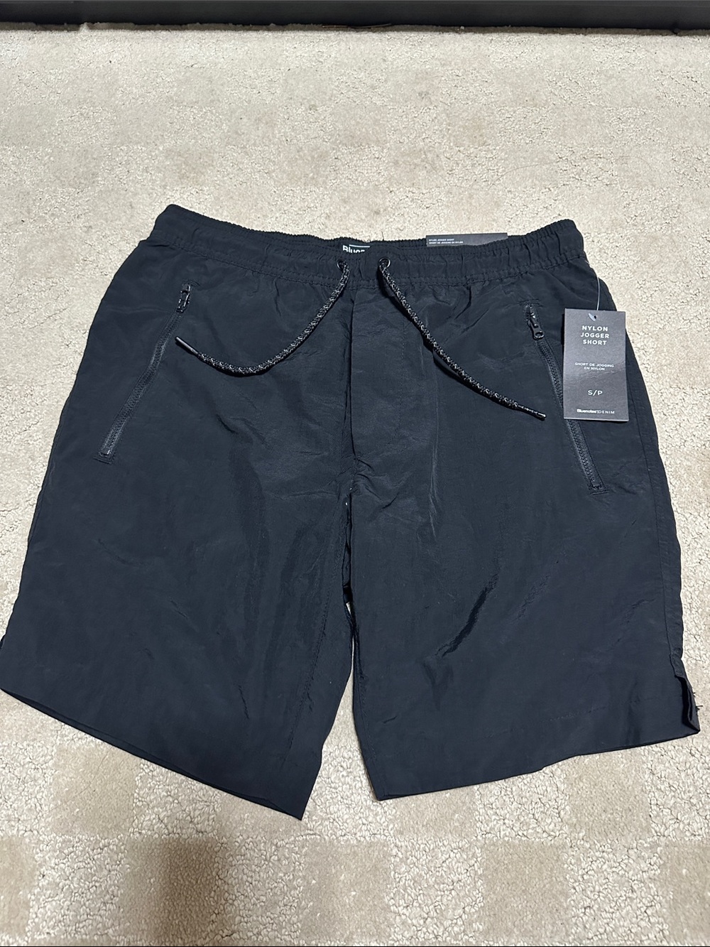 Bluenotes Black Men's Swim Hybrids with Zip Pockets